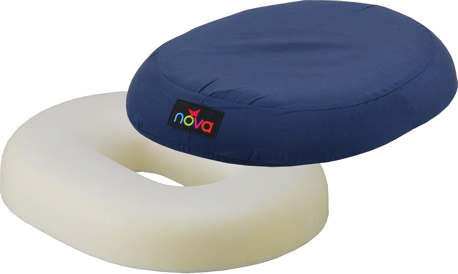 NOVA Medical Products Donut Pillow Seat Cushion, Blue, 18", 1 Count