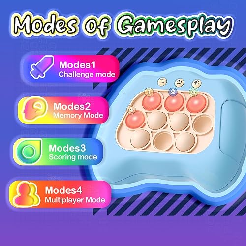 Miniatura 4 de Consola de juegos de mano de empuje rápido, juego de luz, juguete para la ansiedad, mini juegos de empuje rápido, juguetes sensoriales, regalo de