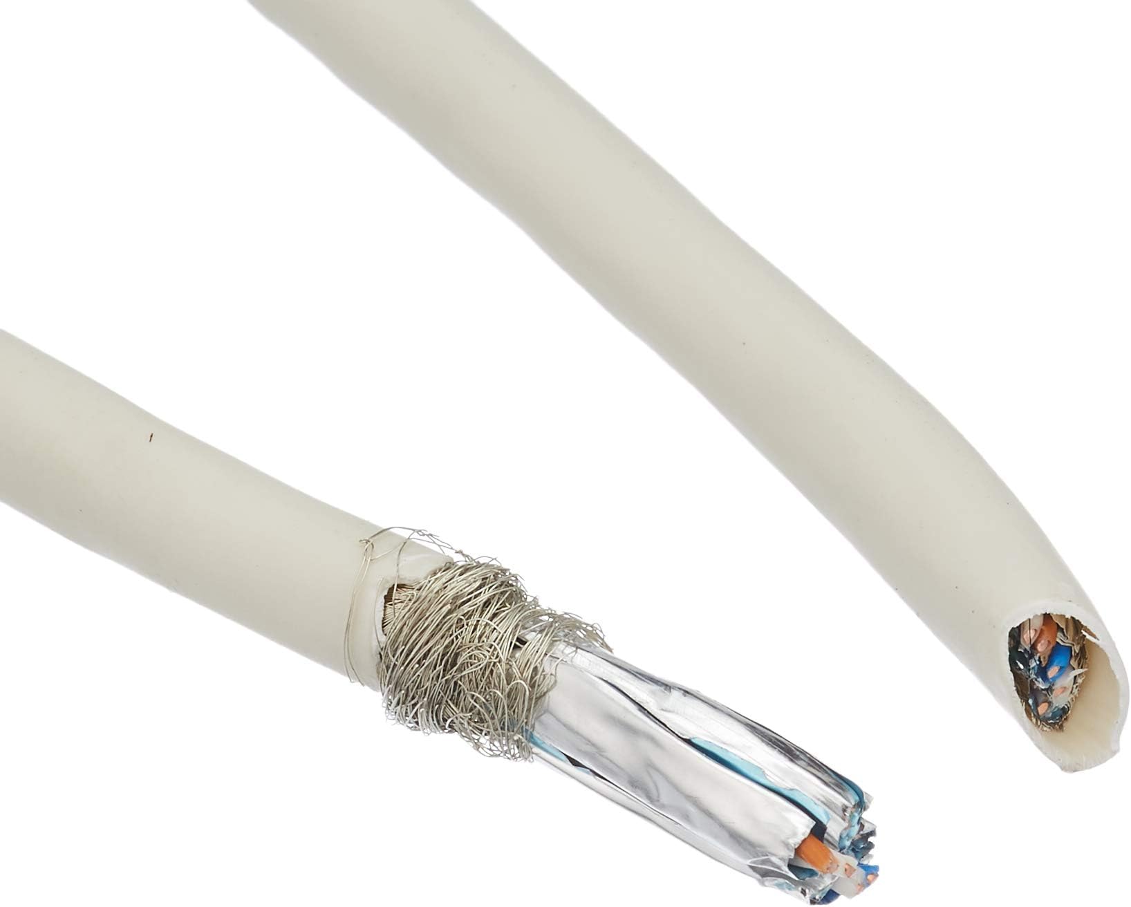 Draka UCHOME SS26 S/FTP PiMF Cat 7 Installation Cable, White, 100 m, Installation Cable, Especially for Home Use/Home Office, Shielded White and Lightweight Network Cable for Installation