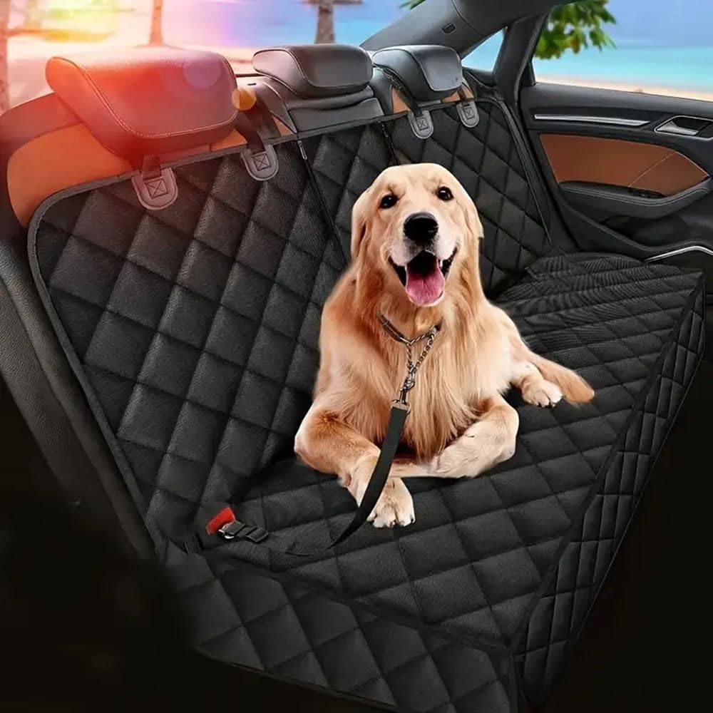 AAFEI Dog Car Seat Cover for Toyota Aygo X (AB70 2022-2025 2026),Waterproof Rear Bench Protector With Middle Armrest Zippers,Non-Slip Pet Mat With Seat Belt Openings