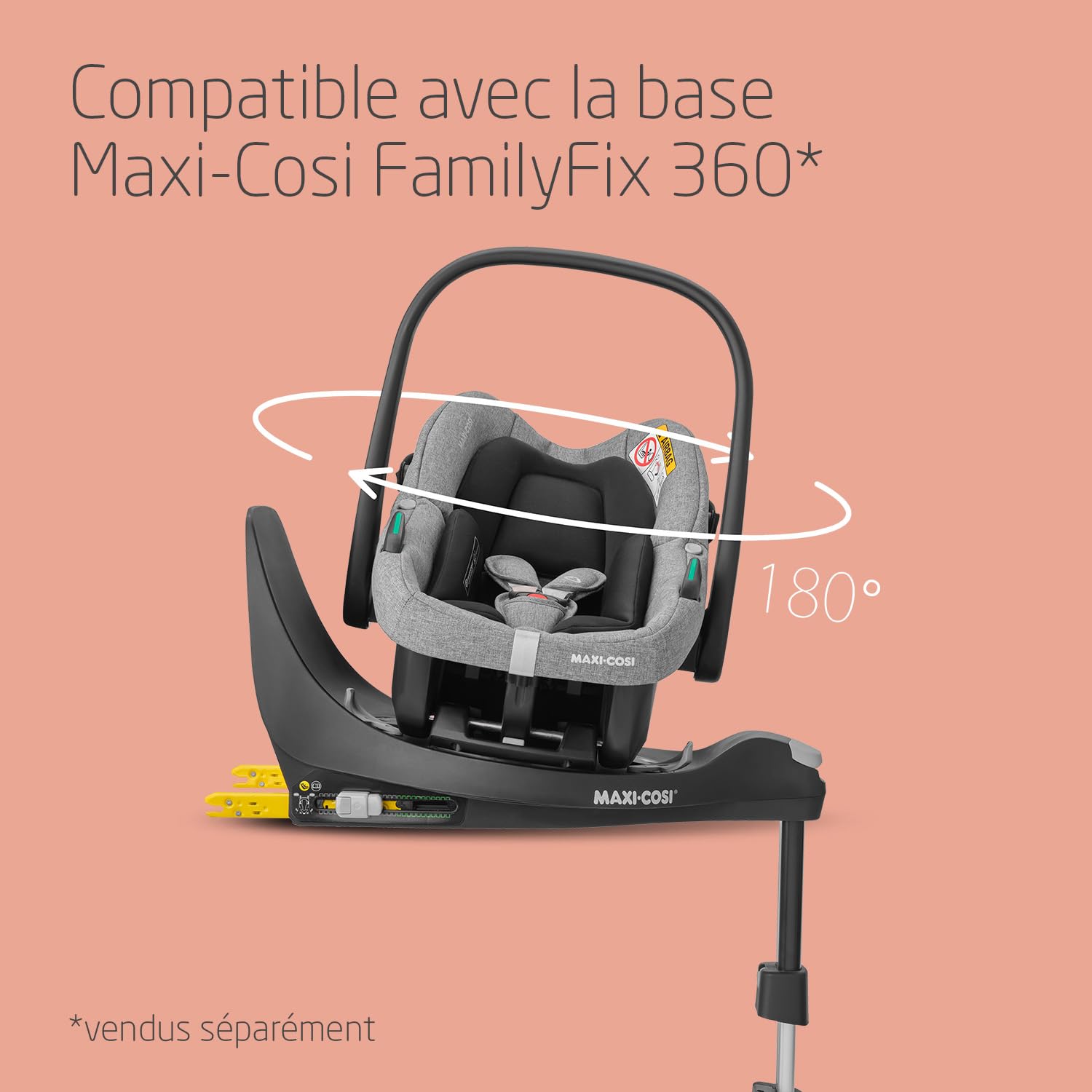 Maxi-Cosi Zelia S Trio Poussette 3 en 1, 0 à 4 Ans, Jusqu'à 22 kg, Poussette Bébé Pliable, Compacte et Inclinable, avec Siège Auto Bébé CabrioFix S i-Size, Accessoires, Sac à Langer, Gris
