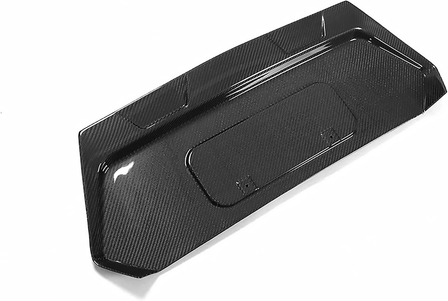 IKON MOTORSPORTS, Rear License Plate Compatible with 2020-2025 Chevrolet Corvette C8 All Models, OE Style Real Carbon Fiber Gloss Black, 2021 2022