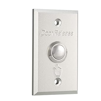 uxcell Door Release Button Push to Exit Resettable NO/COM Switch for Access Control Panel 86mmx50mm 36V 3A Stainless Steel