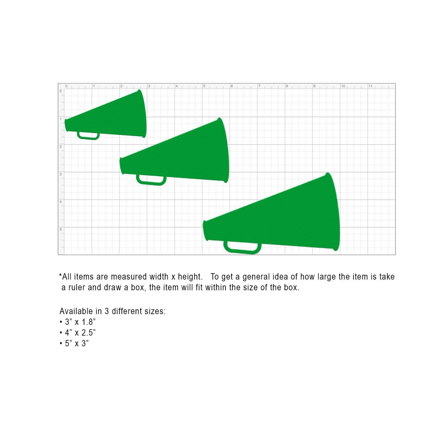 Paper Megaphone Locker Decorations for Homecoming Week/Cheerleader Party Decorations/Cheer Team Place Cards/Packs of 25 or 50 Pieces/Available in 3 Sizes : Handmade Products