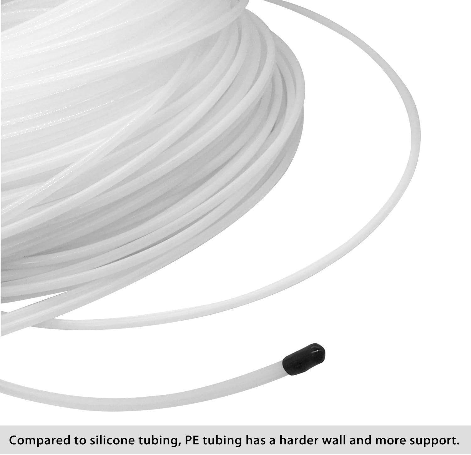 JoyTube PE Tubing 3/8" ID x1/2" OD, Food Grade Polyethylene Tube Translucent hose for Reverse Osmosis Systems & Drinking Water Filters 25FT Length