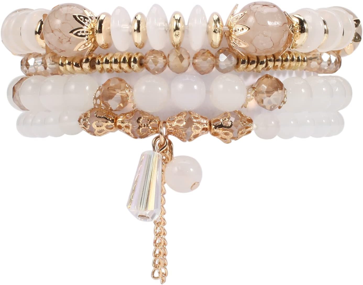 Bohemia Bracelets for Women Vintage Stackable Beads Bracelets Charm Stretch Beach Jewelry