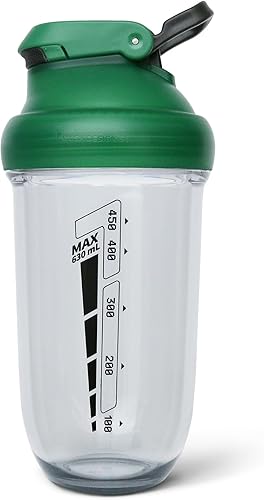 Botella agitadora de proteínas de 20 onzas, TRITAN de plástico, vasos de proteína de suero sin BPABPS para preentrenamiento y gimnasio, mezclador