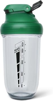 20 oz protein shaker bottle, TRITAN Plastic, BPA/BPS Free Whey Protein Drink Cups for Pre-Workout and Gym, Blender Shaker for Blending Protein Shakes, Overnight Oats and Smoothies green