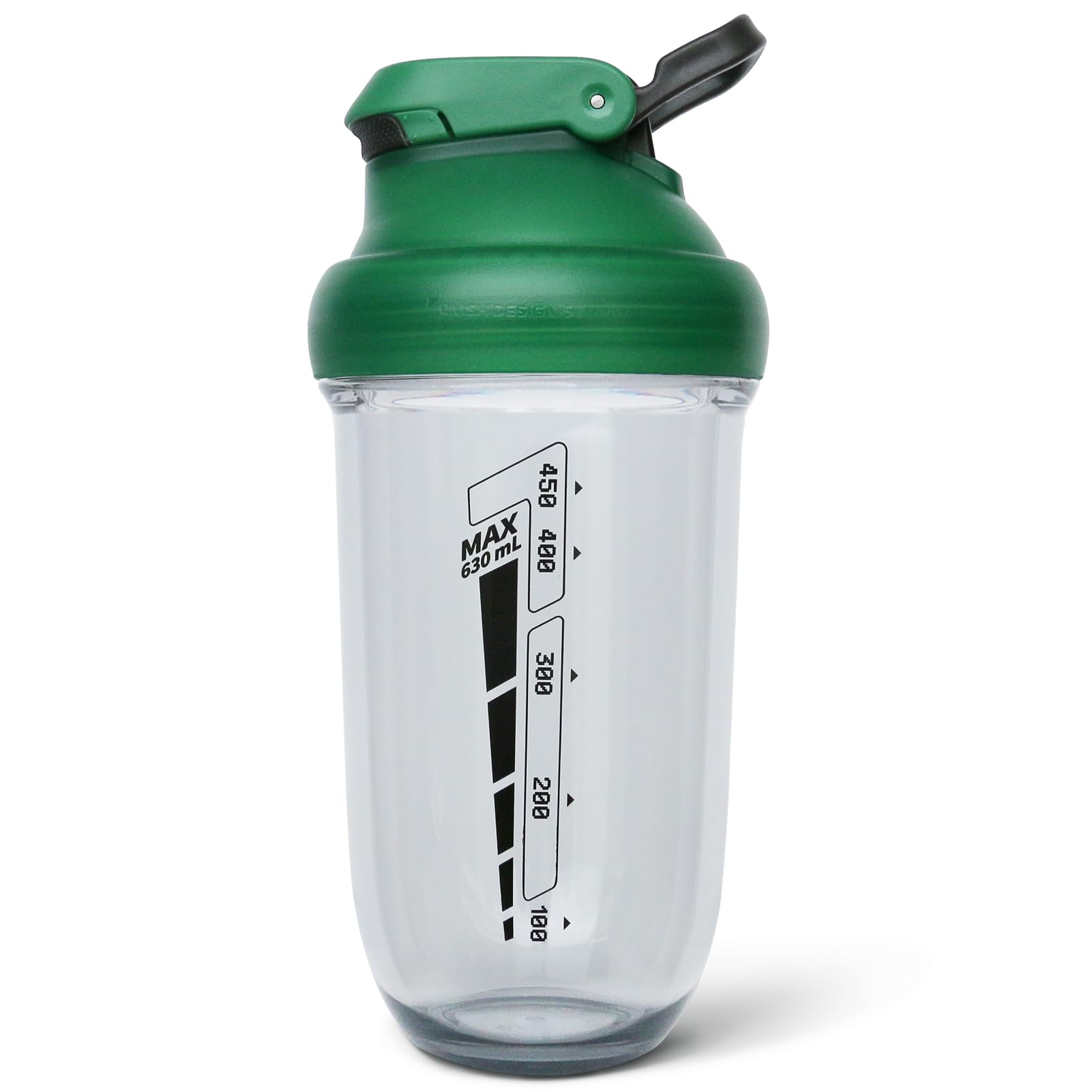 Shaker protéines 591 ml vert anti-fuite avec graduation précise