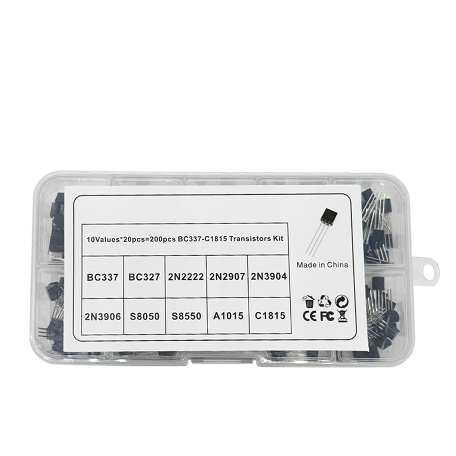 200 à 480 transistors TO-92.