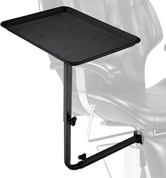 Noverlife Salon Metal Tray Attached to Chair, Hairstylist Trays w/o Wheels
