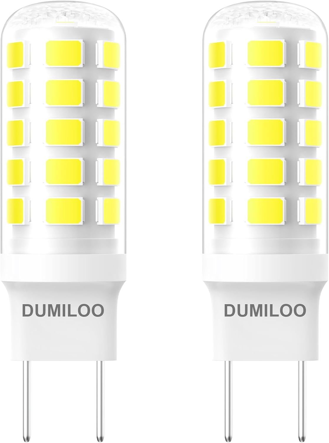 Upgraded Glass LED Microwave Bulb 50W Equivalent, G8 LED Bulb Dimmable Fits for GE Samsung LG Over The Range Microwave Hood, 120V 5W 500LM Replaces WB08X10057, WB08X10051, Daylight White, 2Pack