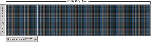 Vista 180 de Lunarable The Yard, tela azul real de The Yard, patrón de cerámica inspirado en el Medio Oriente estilo marroquí, estampado oriental, tela de satén