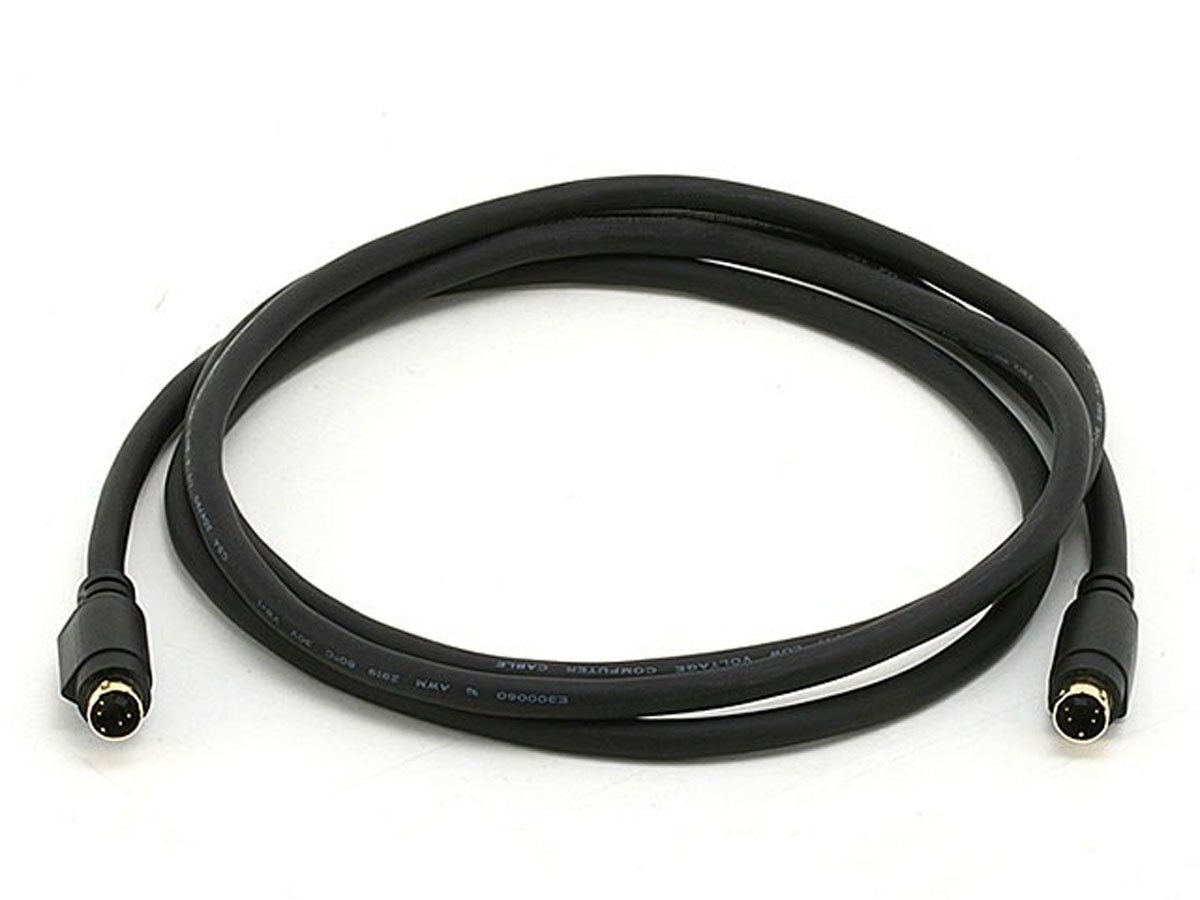 Monoprice 102402 6-Feet S-Video Cable DVD DSS SVHS Cable S-Video M/M, 24K Gold Plated