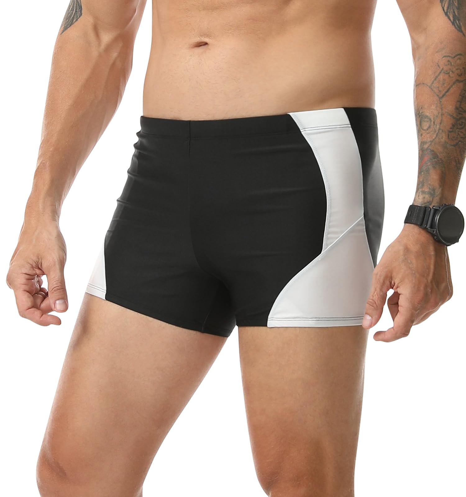 Danfiki Men's Swimming Pool Swim Trunks Beach Boxer Shorts