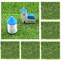 BUENTYA 5 Pcs Kunstrasen Mini Künstliche Rasen Gras Naturgetreuer Rasenteppich Kunstrasenteppich 15*15 Rollrasen Künstlich Simulation Rasen Miniatur Moos Grasmatte Verzierung Gras zum Basteln DIY Deko