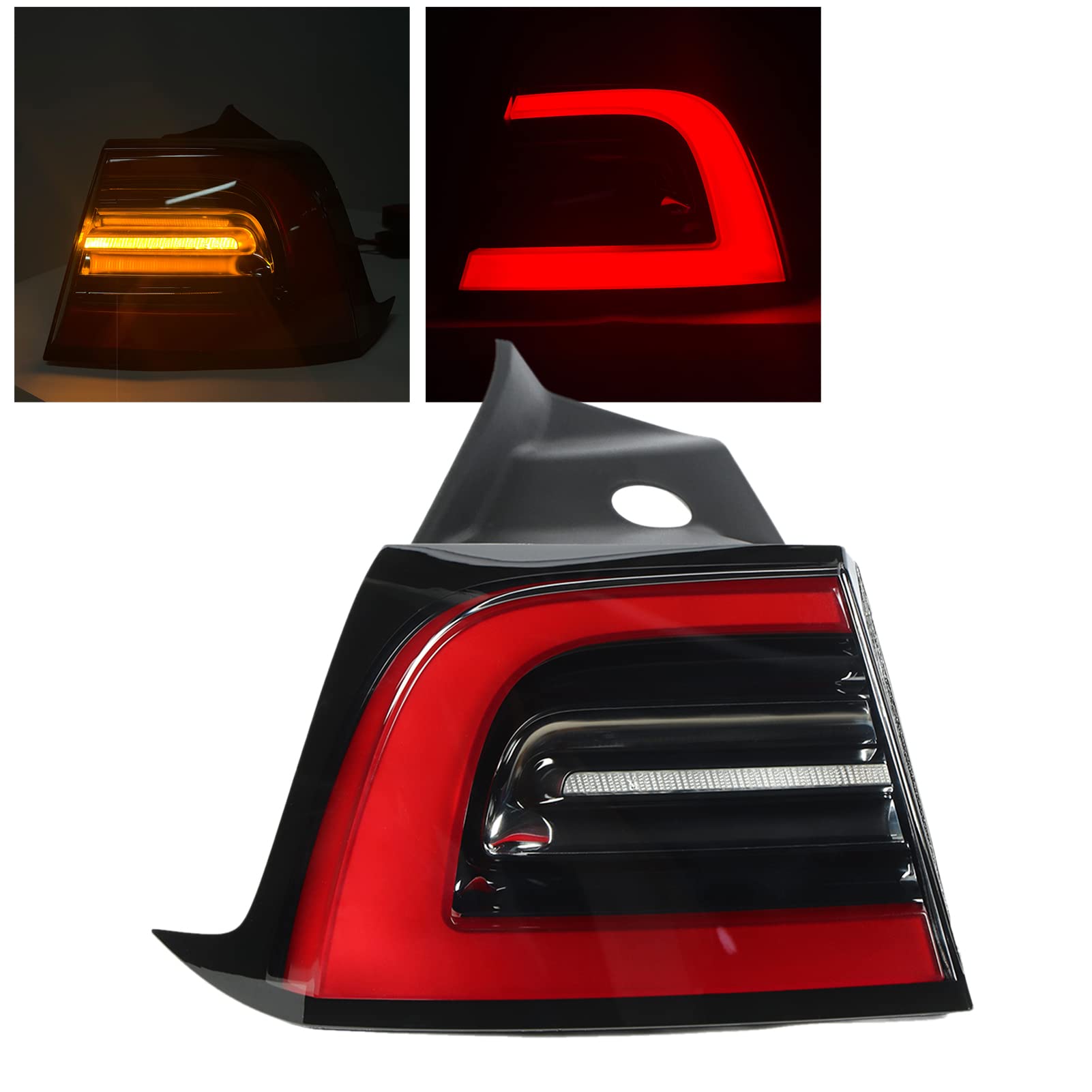 Fanale Posteriore per Model 3 2020-2022, Sostituzione fanale Posteriore Esterno per Model Y 2020-2022, Gruppo Lampada Freno Posteriore Stop Indicator Light (Sinistra 11502086 00