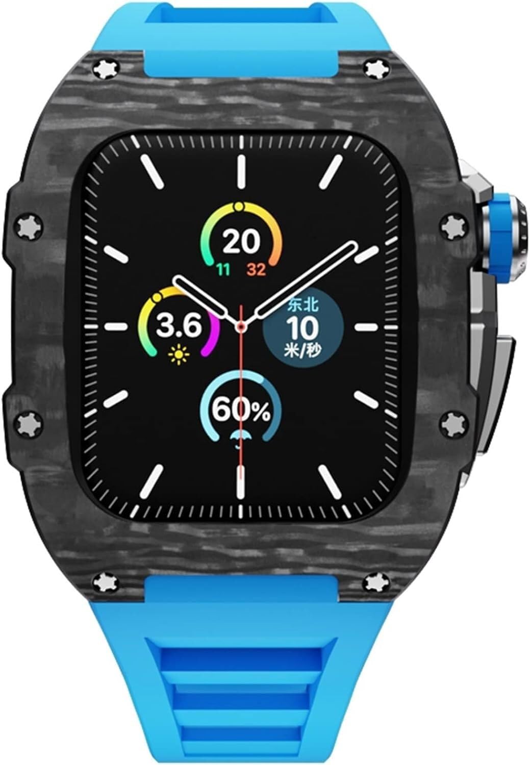 Coffret kit modification Apple Watch carbone cadeau homme luxe