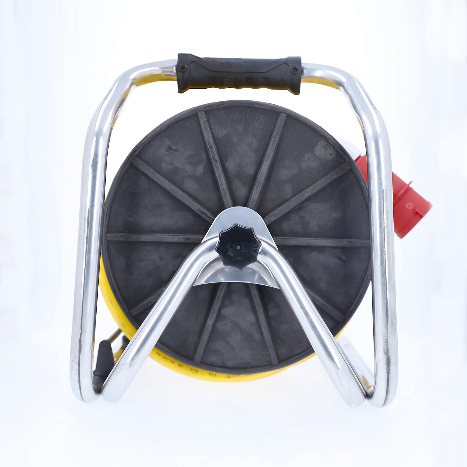 as - Schwabe avvolgicavo CEE 33 m AT-N07V3V3 F 5G2,5 giallo, esterno IP44, spina CEE 16A 5 poli, prese CEE e SEV, interruttore termico di protezione, gomma dura, molto robusto, Made in Germany