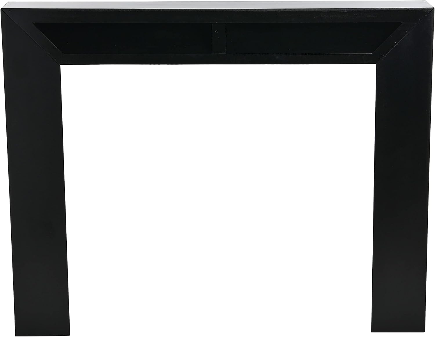 Creative Co-Op Modern Fireplace Mantel, Black