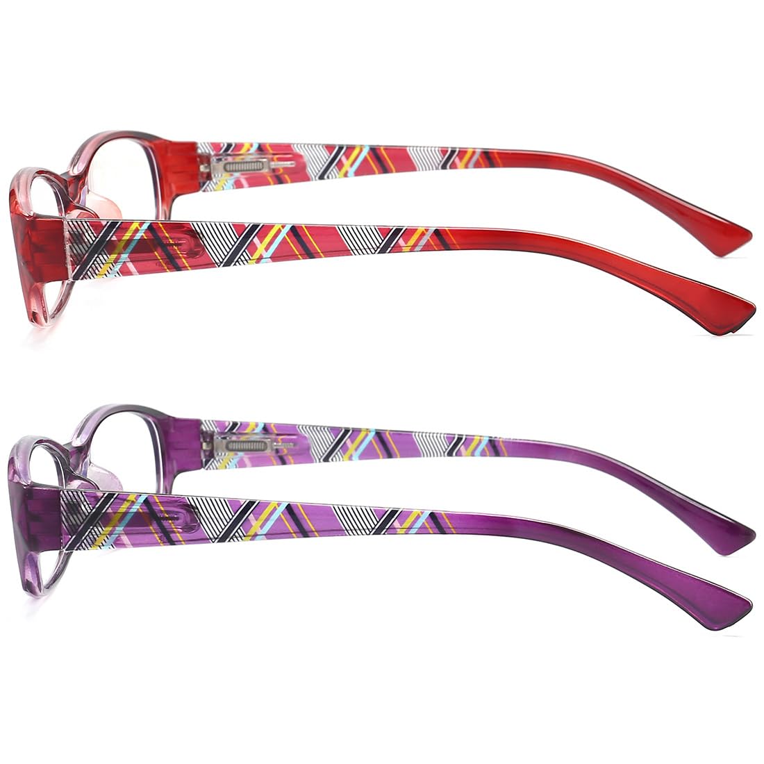 Lesebrille mit blauem Licht für Damen, rechteckiger Rahmen mit Federscharnier