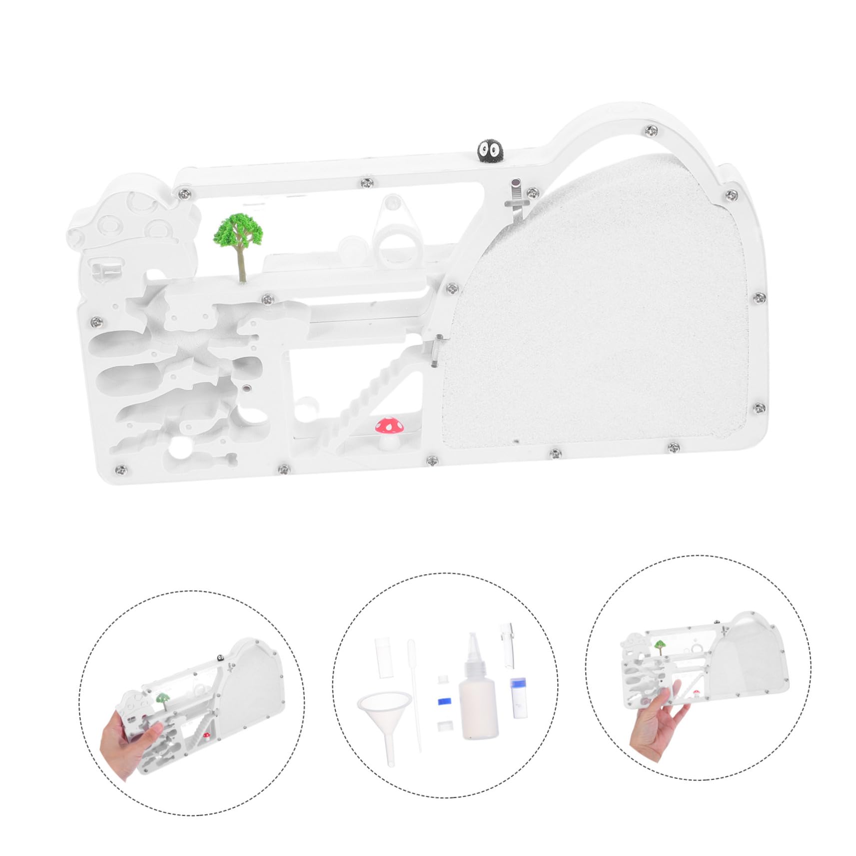 Kit Científico de Hábitat del Castillo de Hormigas para Niños | Jaula de Hormigas, Terrario de Hormigas Blanco Abs, Kit Científico Interactivo con Observación