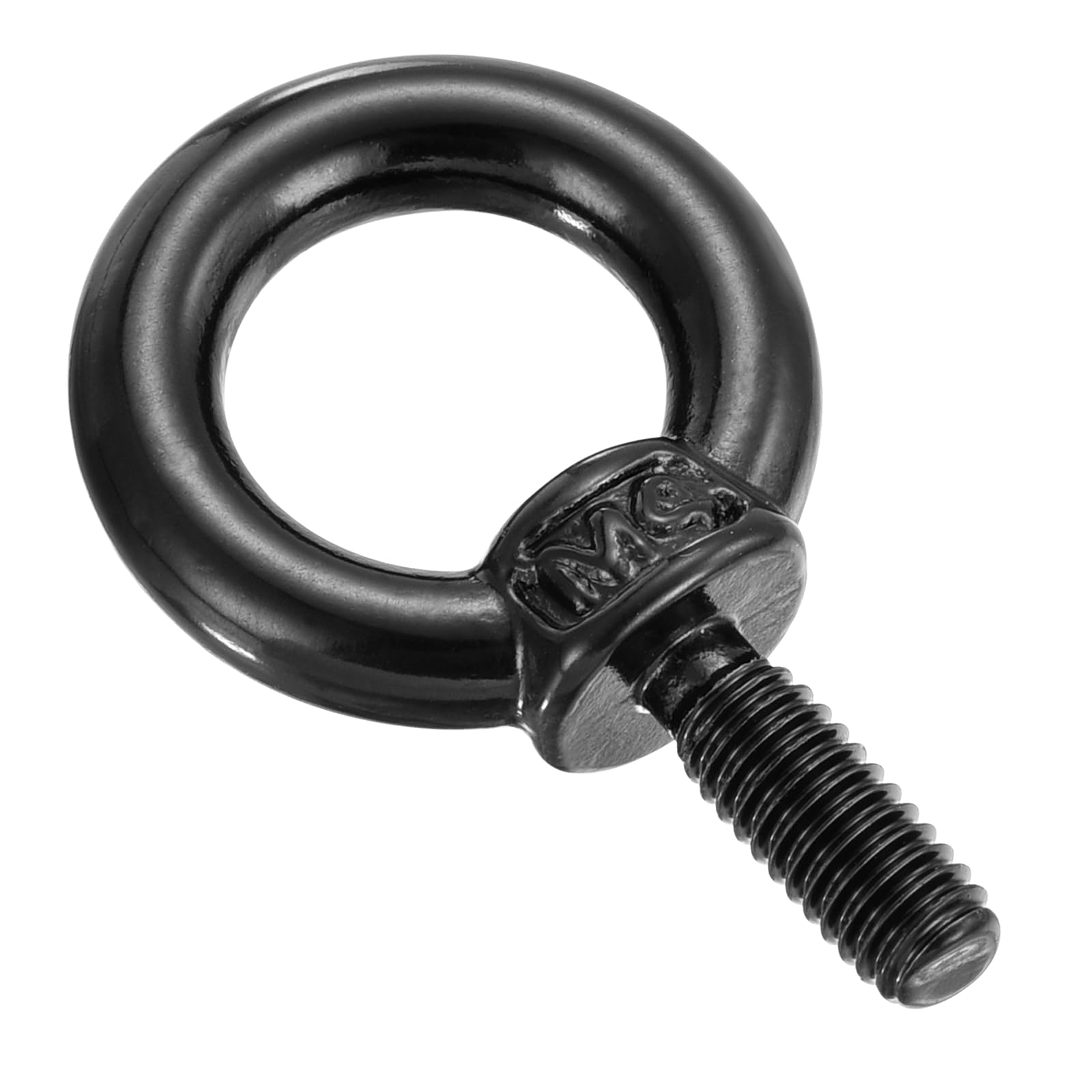 METALLIXITY Shoulder Eye Bolt (M4x11mm) 4Pcs, 304 Stainless Steel Machinery Lifting Ring Threaded Eye Bolt - for Load Hoisting Black