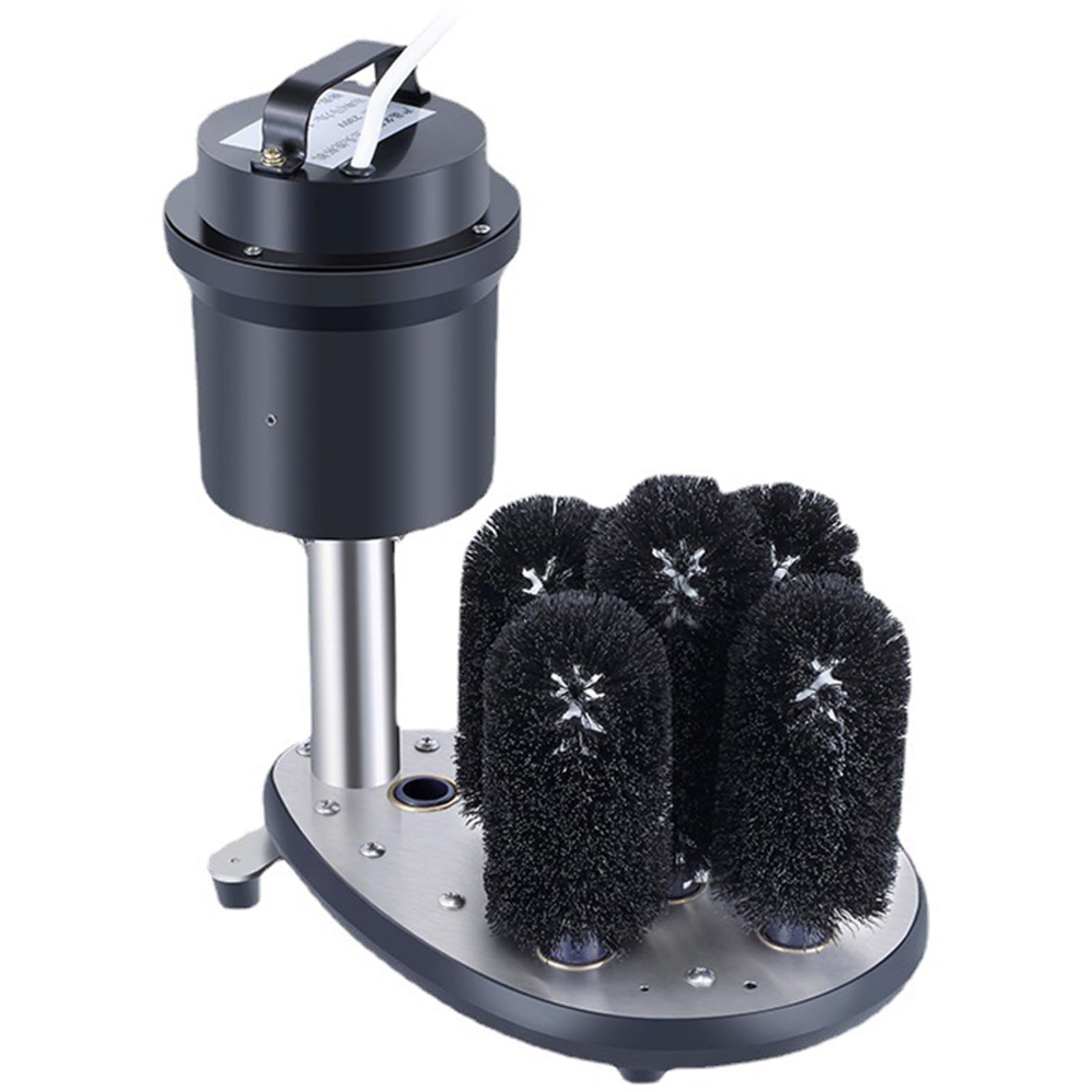 Lavavasos Eléctrico Comercial,Cepillos para Vidrio de Bar Lavavasos de Bar con Base de Succión y 5 Cepillos de Limpieza, Limpieza de 360 Grados y Función de Protección contra Sobrecalentamiento