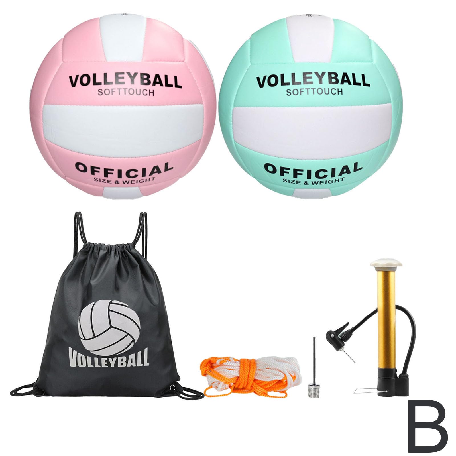 Lot de 6 ballons de volleyball officiels taille 5, doux au toucher, pour intérieur et extérieur, cadeau pour adolescents, adultes, équipement d'entraînement débutant