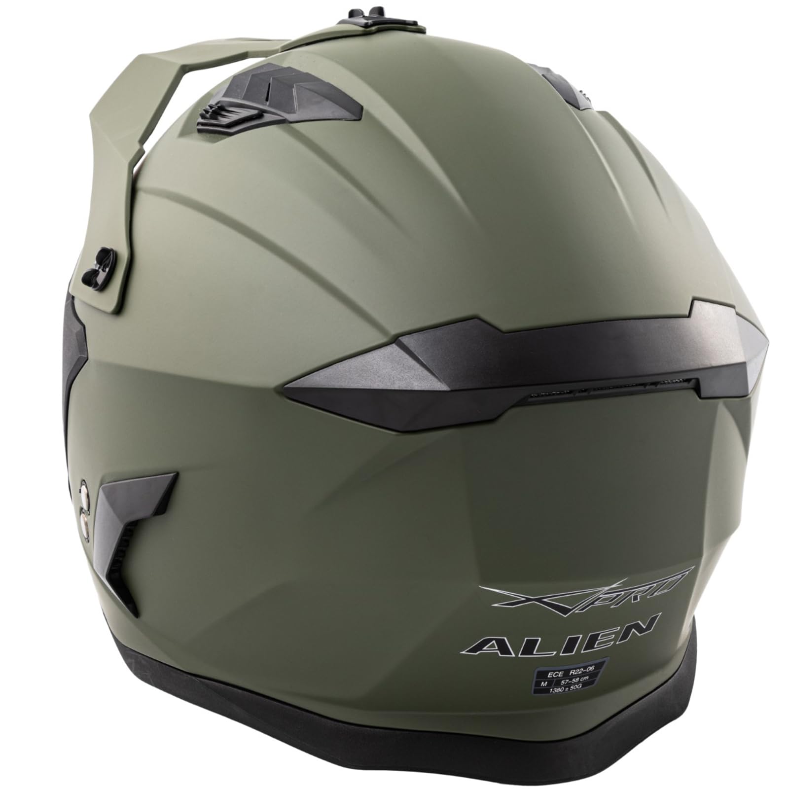 Casque Moto Jet Cafe Racer Homologué ECE 22-06 Scooter Custom Vert Mat S