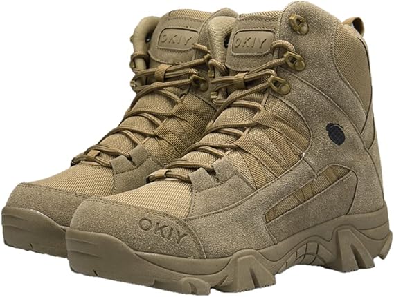 Amazon Co Jp タクティカルブーツ コンバットブーツ メンズ サバゲーブーツ ミリタリー ハイカット 厚底 軍警 登山靴 アウトドア デザート ジャングル 防滑 耐磨耗 衝撃吸収 ファッション 安全靴 キャンプ ライダー ブーツ シューズ バッグ