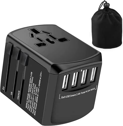 Adaptateur de Voyage, International Prise Universelle 4500 W avec 4