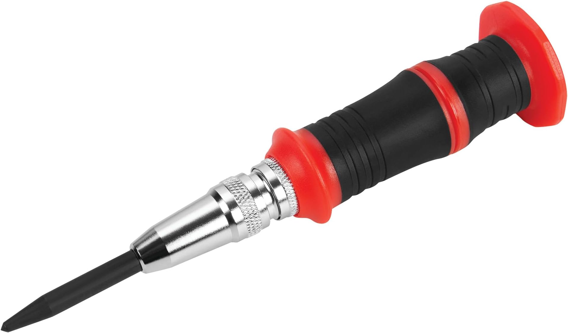 Performance Tool W7550 Automatic Center Punch HD - Precise and Durable Tool for Marking and Punching Materials, Black
