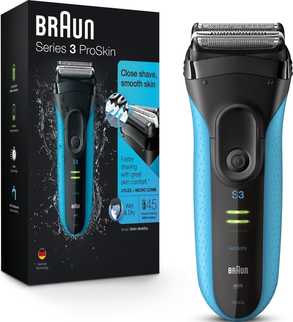 ブラウン シリーズ3 メンズシェーバー 3040s-P 3枚刃 お風呂剃り可 Amazon | Braun Electric Shaver, Series 3 ProSkin 3040s Men's