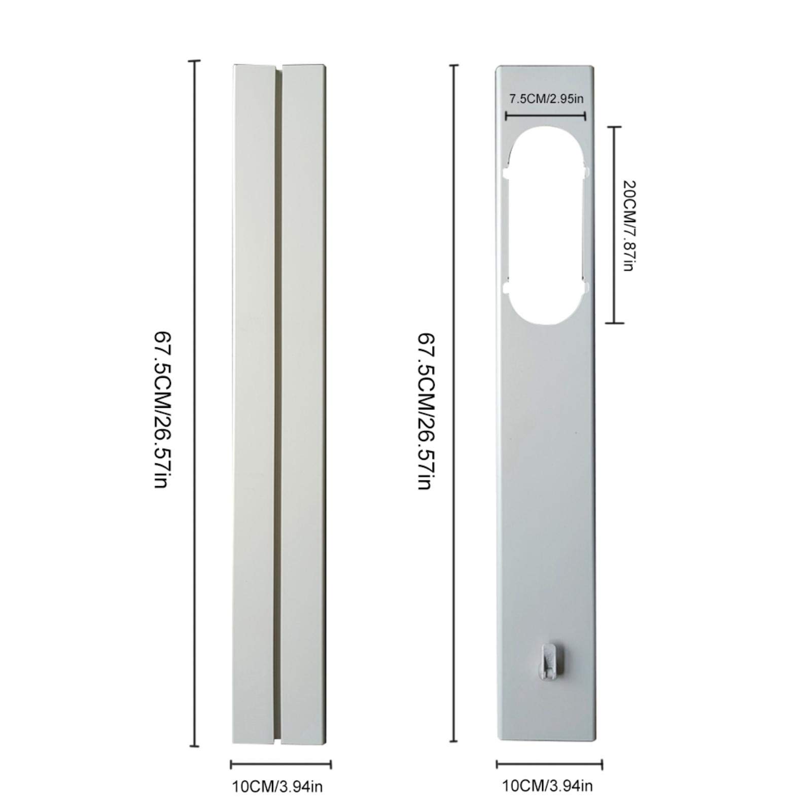 Leisuretime Panel Adaptador de Ventana de acondicionador de Aire portátil, Kit de Deslizamiento de Ventana Placa de Longitud Ajustable para Manguera de Escape