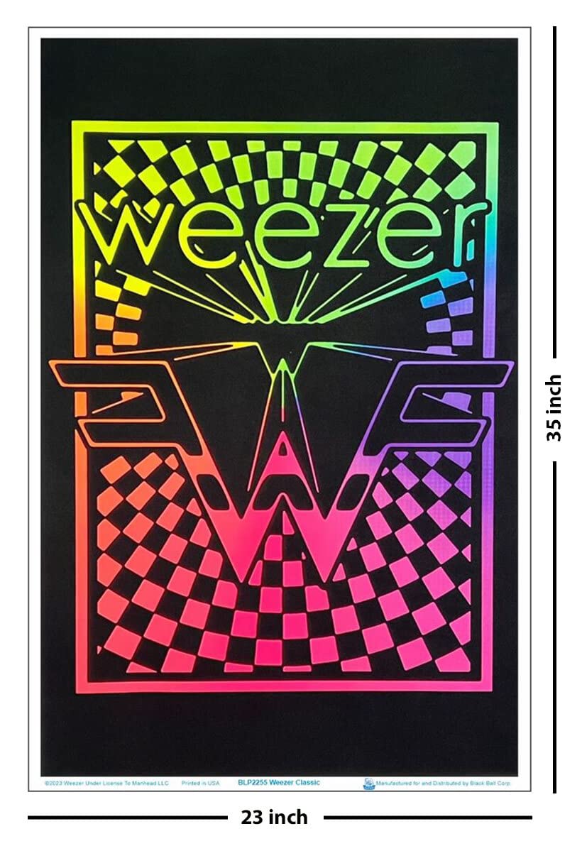 Amazon.com: Scorpio Posters Weezer Logo - Flocked - Blacklight