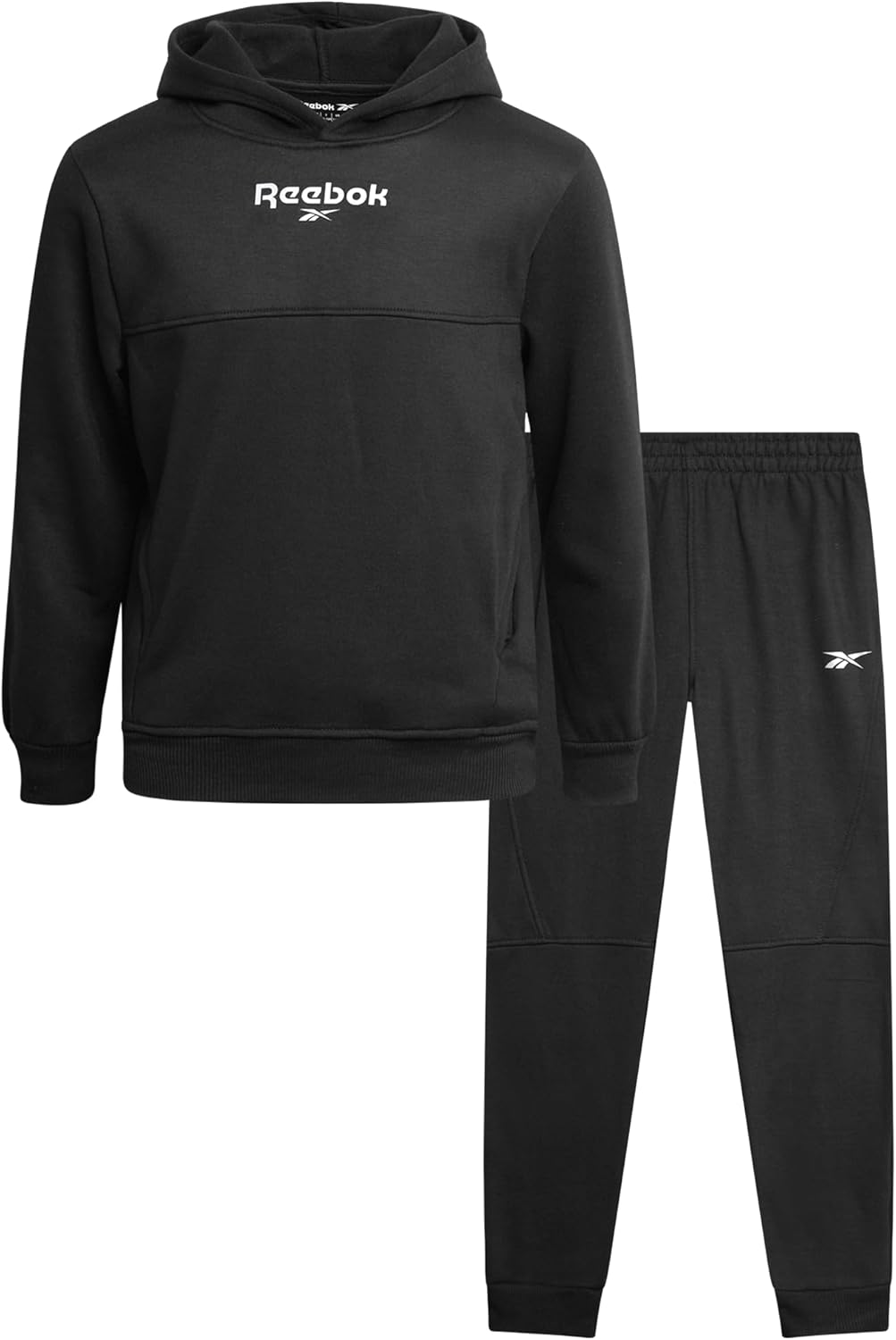 Reebok Boys Sweatsuit Set - 2 Piece Athletic Joggers Set with Fleece Pullover Hoodie Sweatshirt and Active Boys Sweatpants