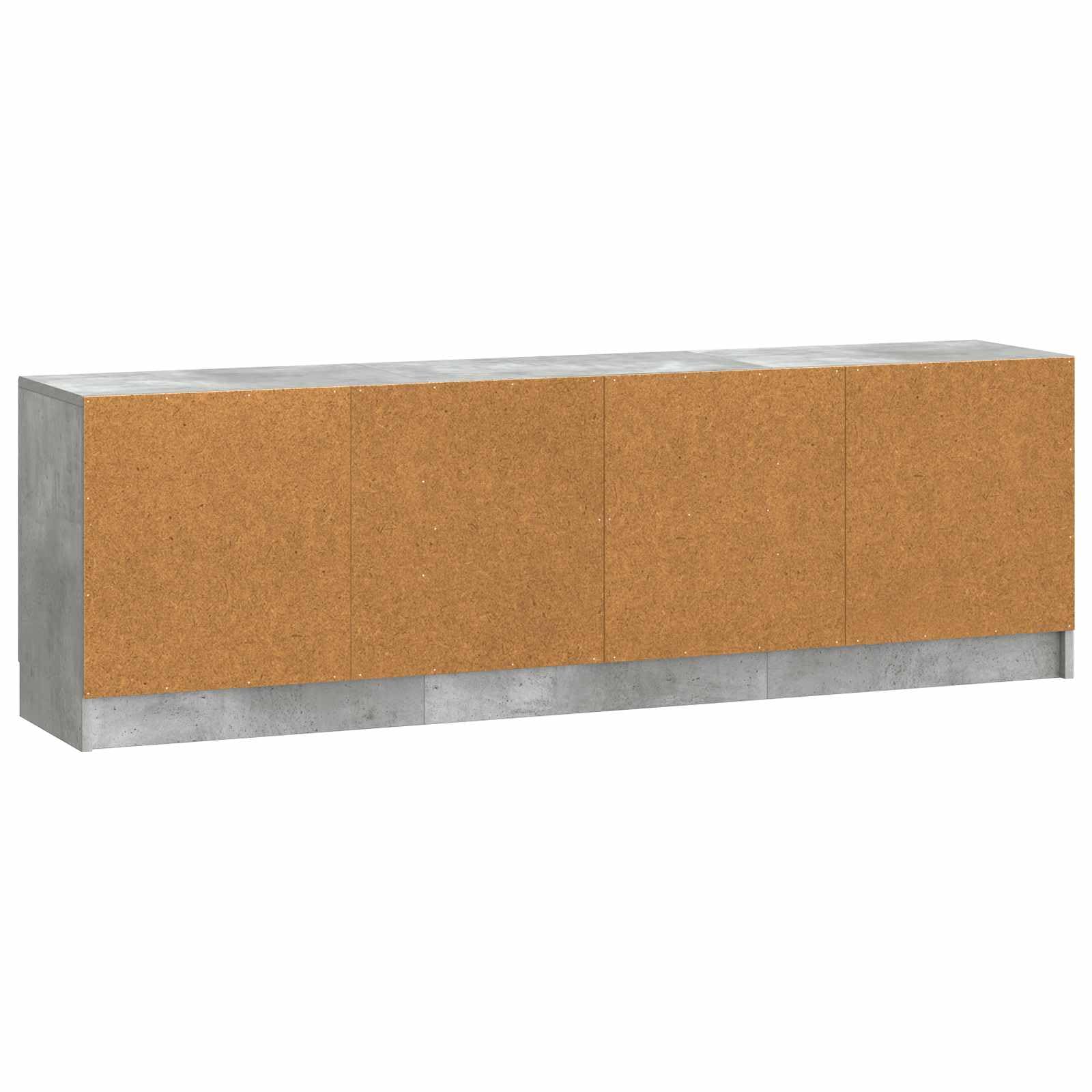 Mobile TV grigio cemento, 150 x 31 x 47 cm, mobile basso in legno, moderno, con ante oscillanti a 90 gradi e scaffale, elegante comò TV per soggiorno