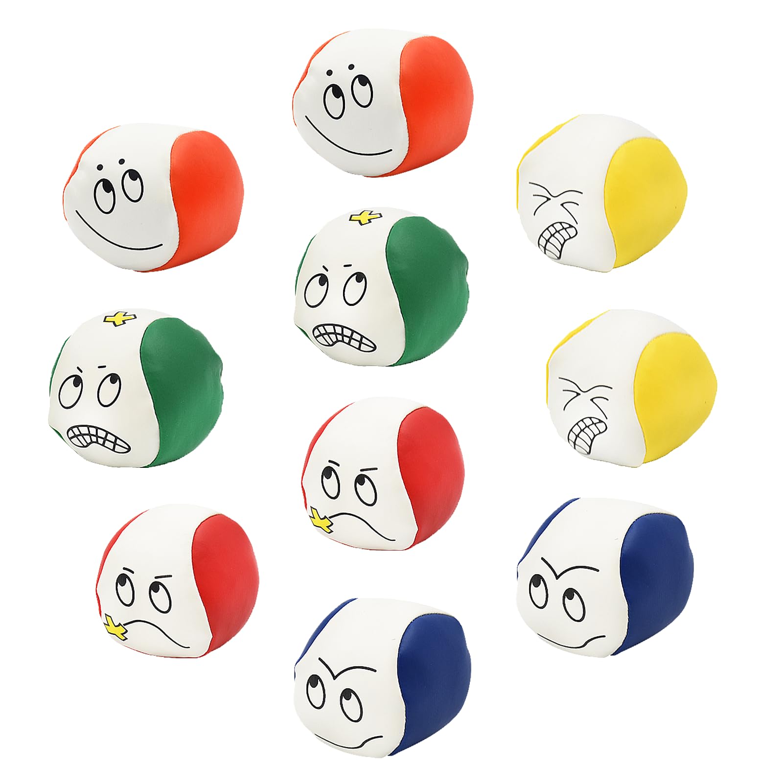 lot de 10 balles jonglage colorées