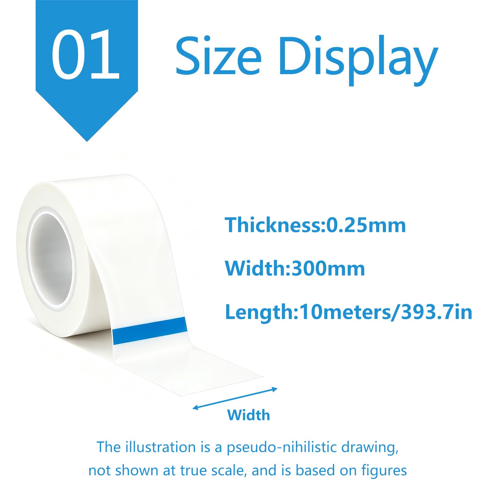 Teflonband Aus Dünner Folie PTFE Band Teflon Dichtungsband Weiß | 30 cm Breite, für Verpackungsmaschinen, für die mechanische Bearbeitung, für Industrieteile
