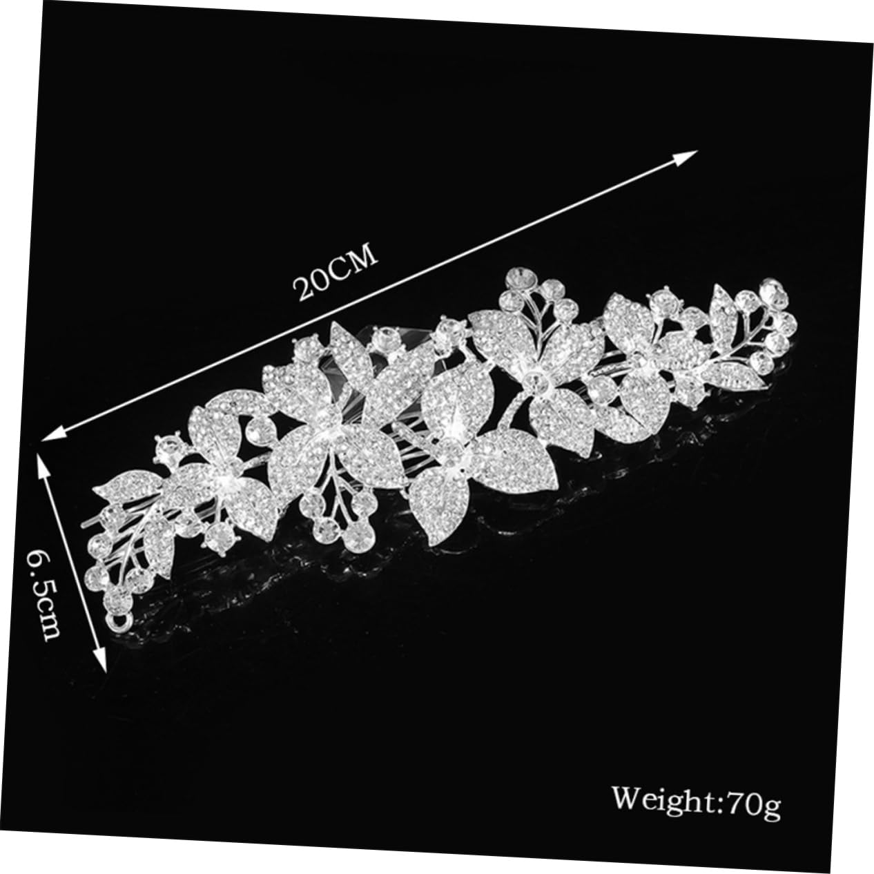 PartyKindom Flower Rhinestone Bride Hair Comb Headdress for Weddings Photography Props Special Events Elegant Hair Accessories for Women Bridesmaids