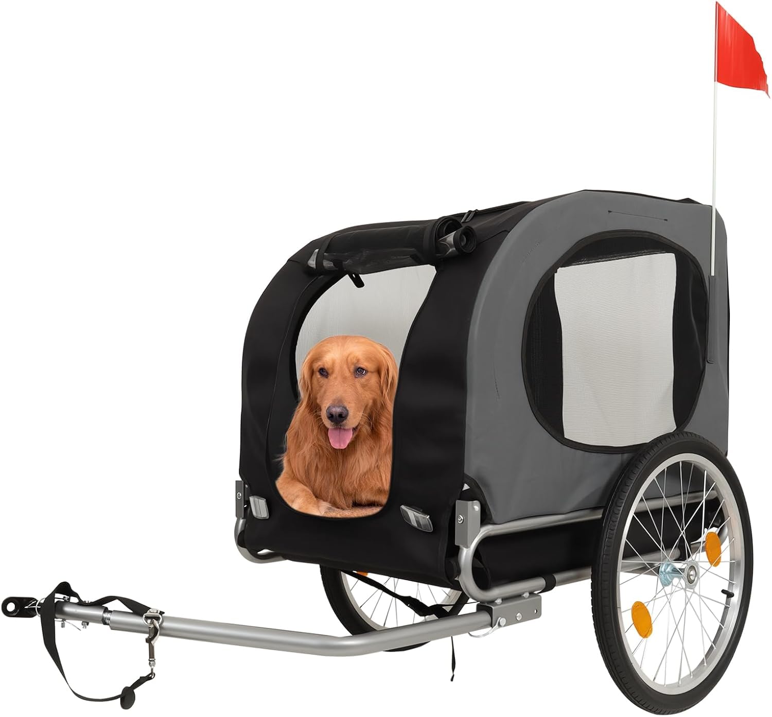 Heavy Duty Dog Bike Trailer, Foldable, Waterproof, Outdoor Patio