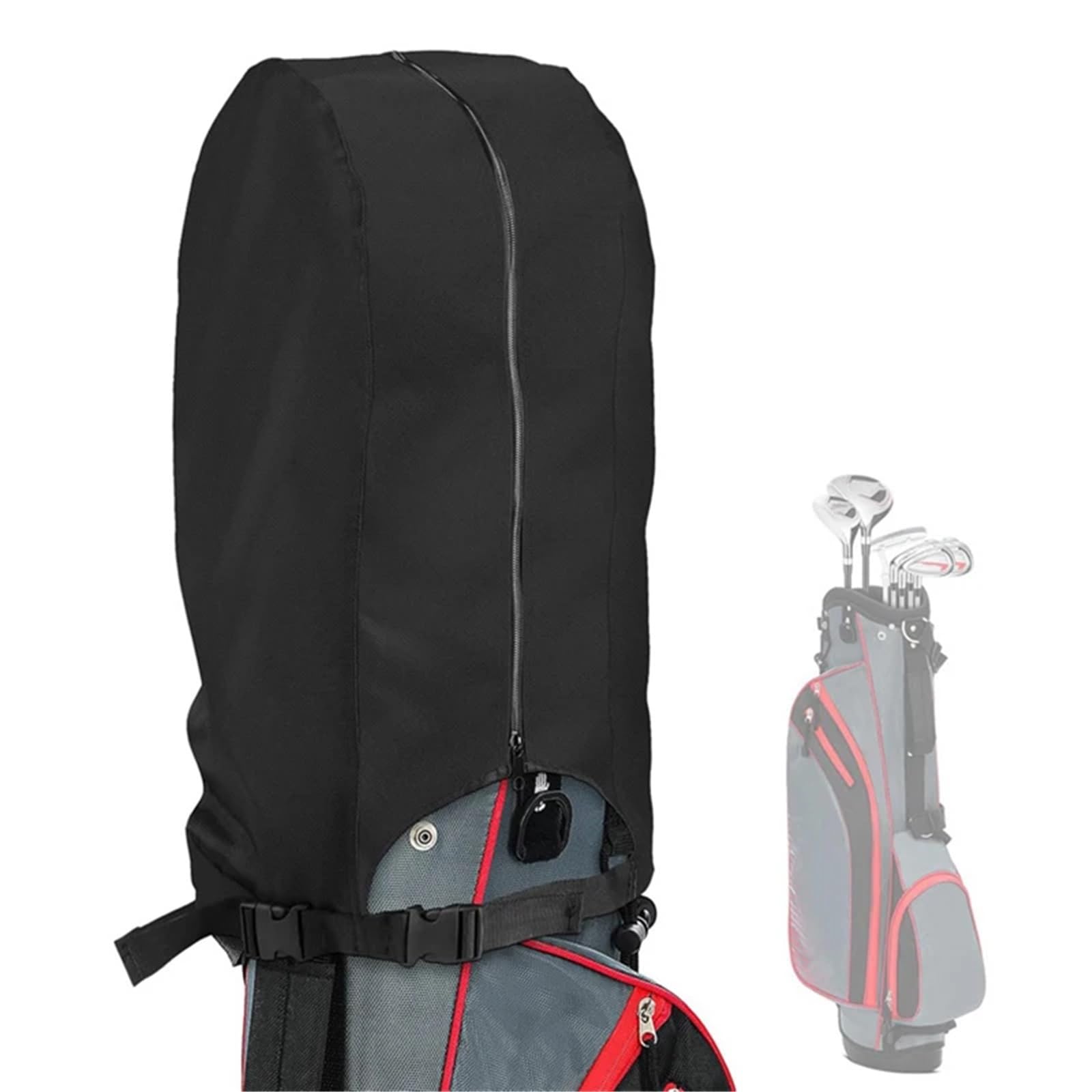 Funda para Bolsa De Golf Bolsa de Golf Cubierta Lluvia Tela Oxford Impermeable a Prueba Polvo Protector Negro