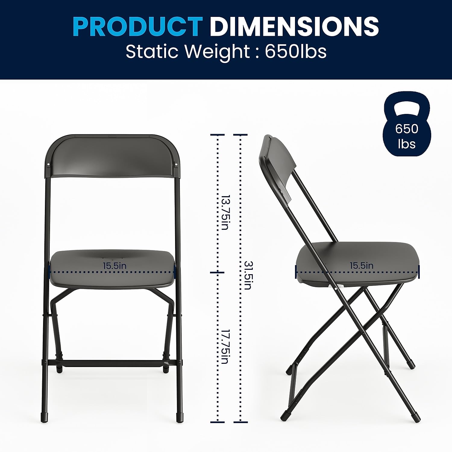Amazon.com: Flash Furniture Hercules Series Plastic Folding Chair