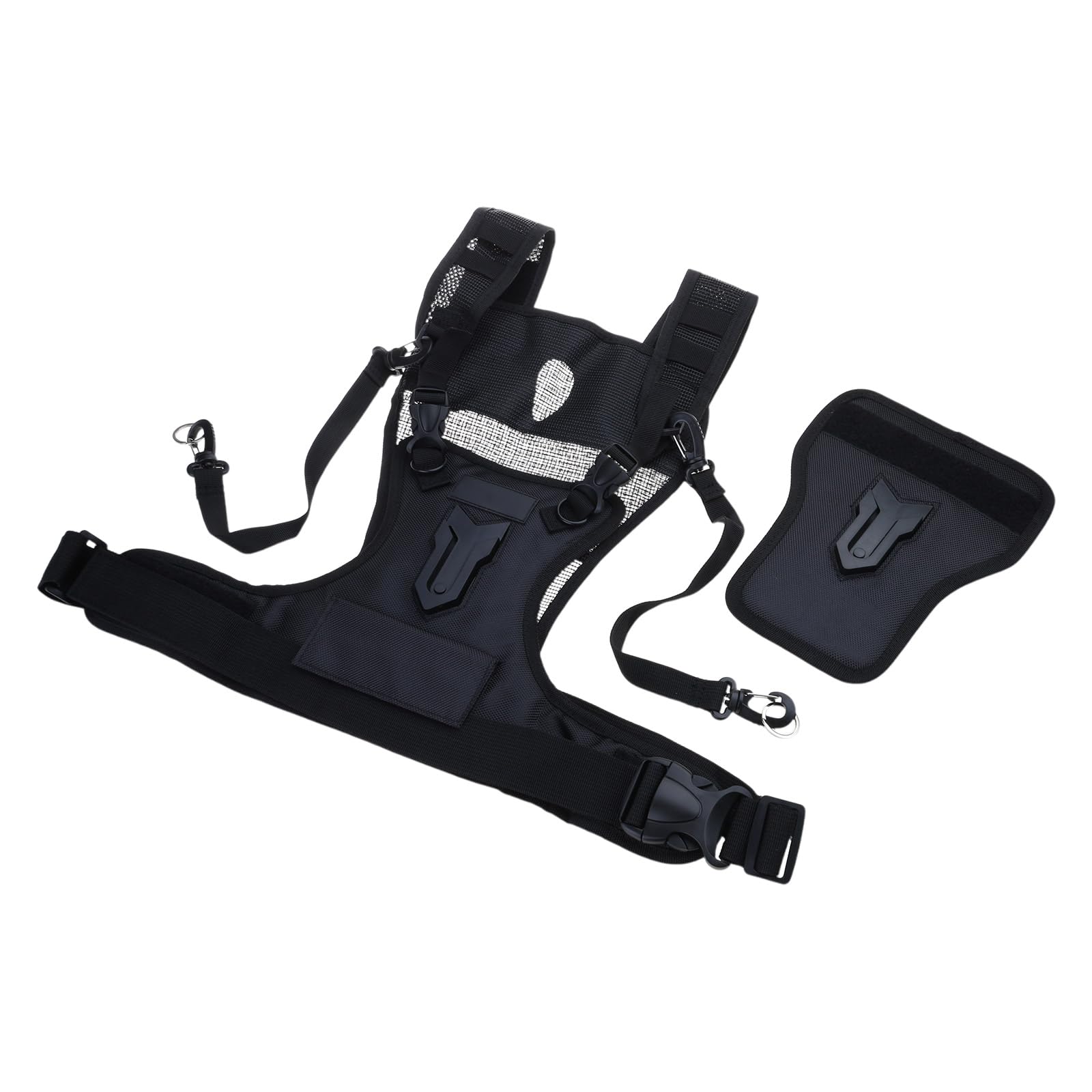 Double bandoulière réglable pour appareil photo reflex numérique avec nylon respirant et élastique