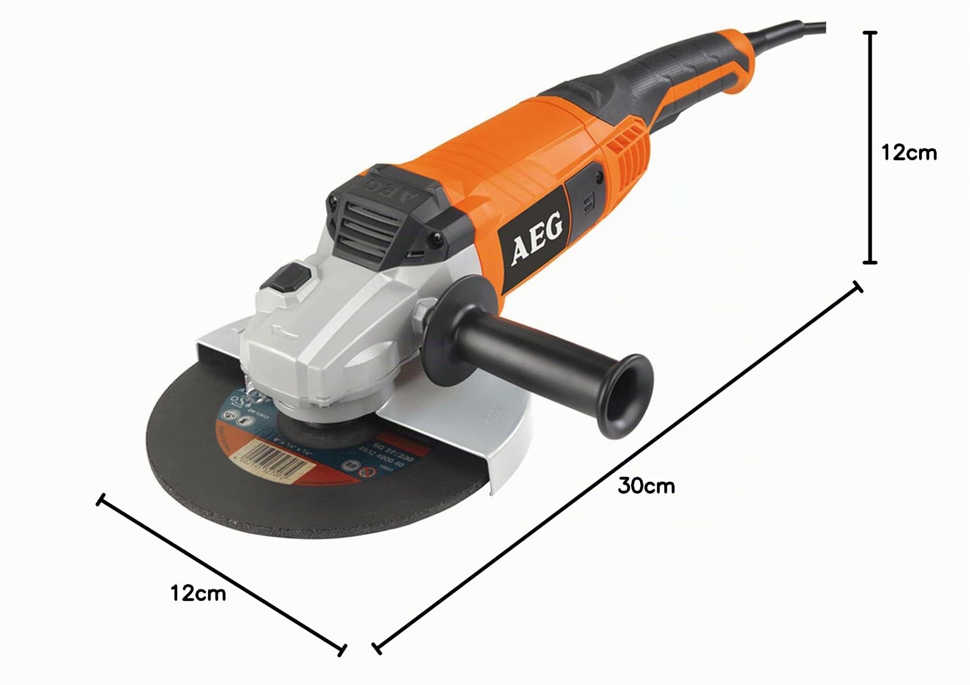 Smerigliatrice ang.2200 W - 230 mm.disco- int.uomo morto