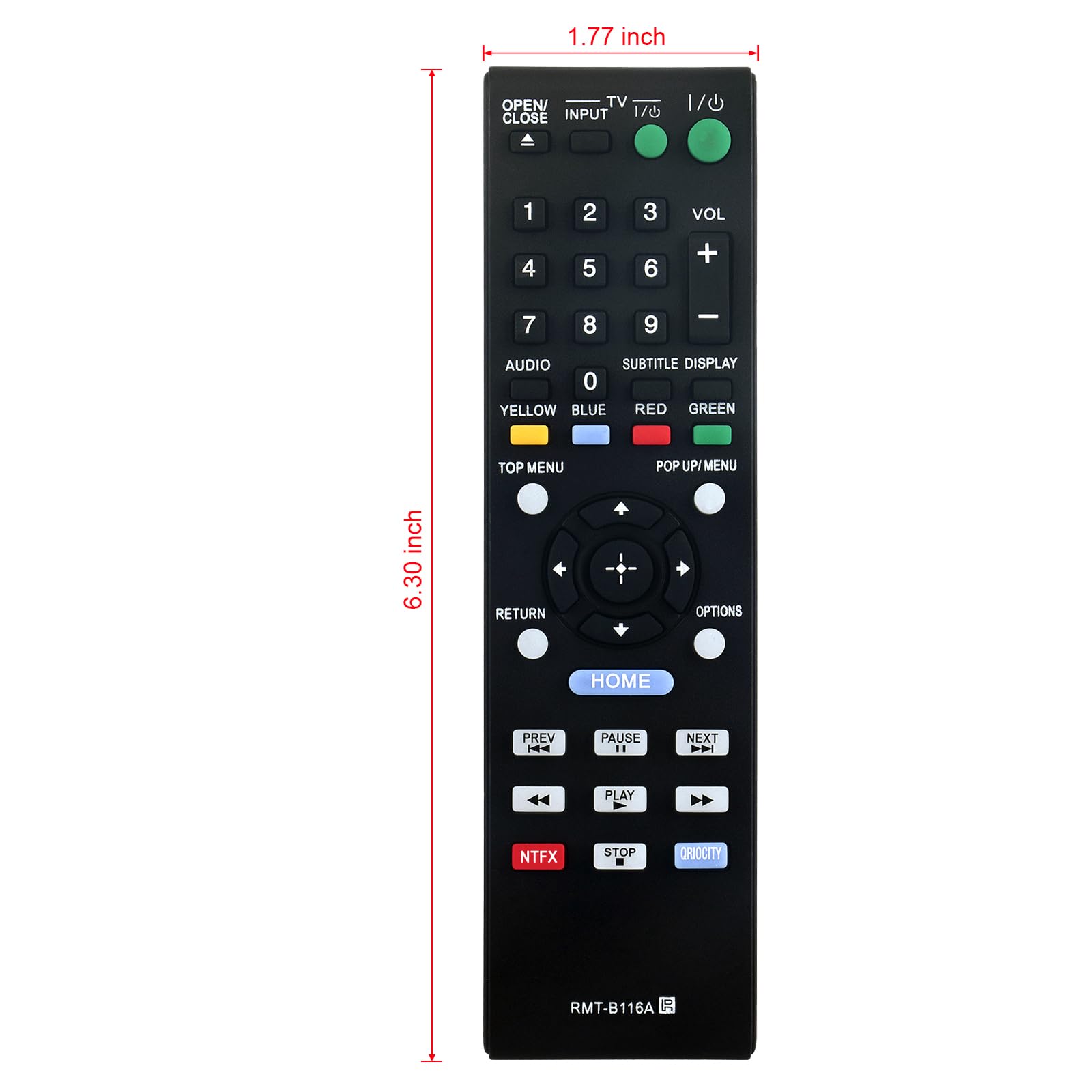 Amazon.com: RMTB116A RMT-B116A Replaced Remote fit for Sony Blu
