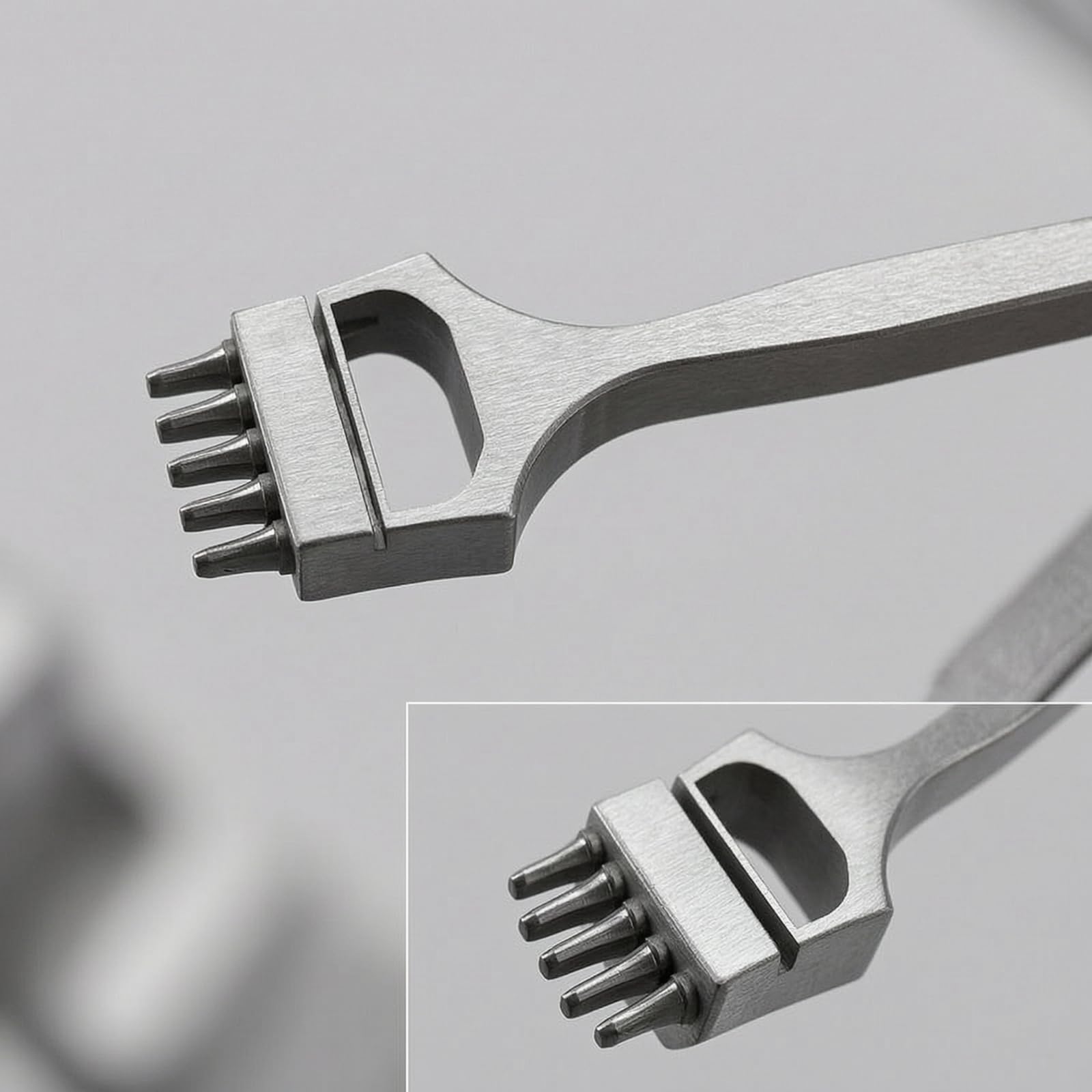 Perforadora con Cabezales Intercambiables Preciso Perforadora Cuero Metálico Sacabocados para Marroquinería, 3 2mm
