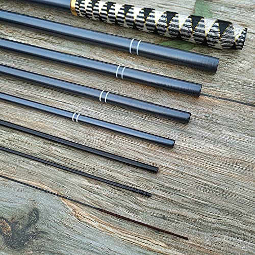 YGLONG Angelruten 1 Stück Kohlefaser Angelruten 2,7 m / 3,6 m / 4,5m / 5,4 mt / 6,3 m / 7,2 mt Teleskop Angelrute… – Bild 6
