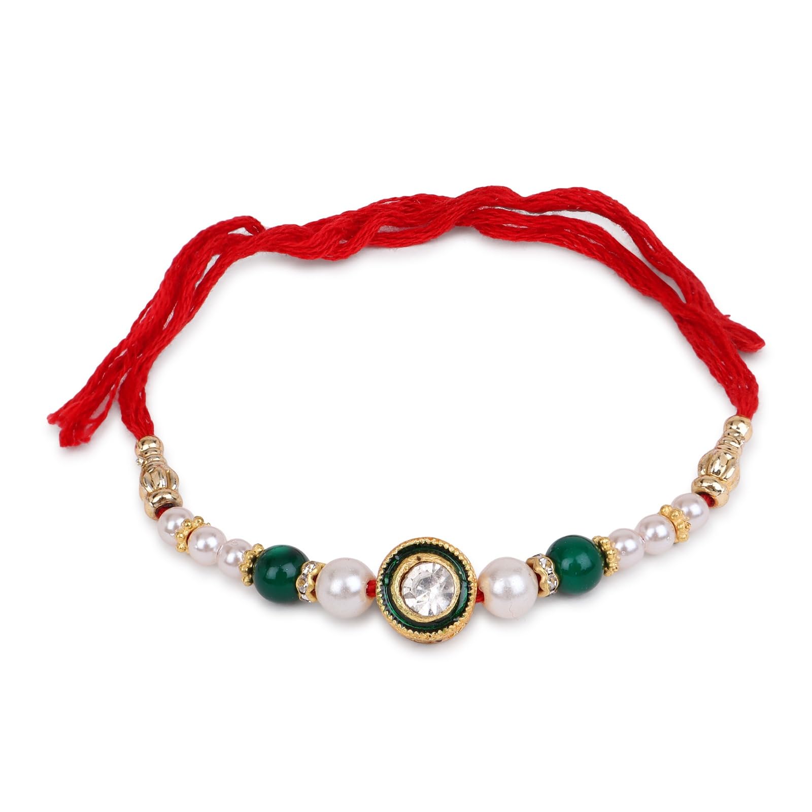 NITYAM ENTERPRISES KUNDAN PENDANT WHITE & GREEN PEARL DAIMOMD RING RAKHIFOR BROTHER |SISTER | ADULT | KIDS |WITH ROLI CHAWAL(NE 167) (B097NCPF5Z) Amazon Price History, Amazon Price Tracker